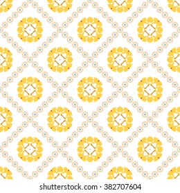 Vector seamless pattern. Repeating geometric floral pattern.