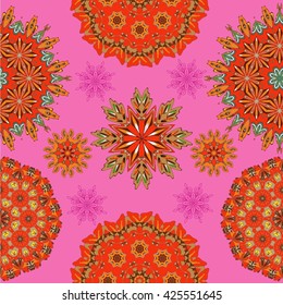 Vector Seamless pattern. Repeating geometric, Seamless floral pattern.Seamless background pattern.