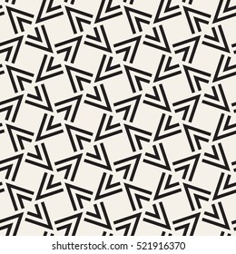 Vector seamless pattern. Repeating geometric tiles with striped rhombuses. Modern stylization of african traditional texture.
