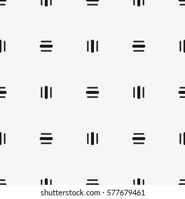 Vector seamless pattern. Repeating geometric tiles with stylized monochrome background.