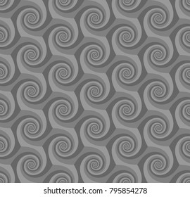Vector seamless pattern. Repeating geometric tiles with spiral elements