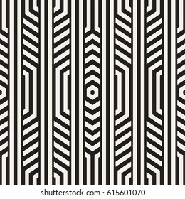 Vector Seamless Pattern. Repeating Lattice Abstract Background. Linear Grid From Striped Hexagonal Elements.