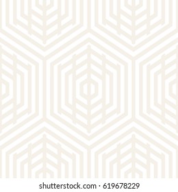 Vector Seamless Pattern. Repeating Lattice Abstract Background. Linear Grid From Striped Hexagonal Elements.