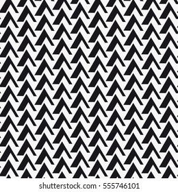 Vector seamless pattern. Repeating monochrome texture. Simple graphic background with chevron.