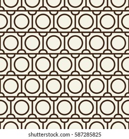 Vector seamless pattern with repeating objects. Monochrome minimalist graphic design. Vector Illustration, eps10, contains transparencies.