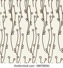 Vector seamless pattern with repeating objects. Monochrome minimalist graphic design. Vector Illustration, eps10, contains transparencies.