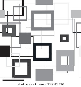 Vector seamless pattern with repeating squares. Regular hipster background. Minimalistic ornament