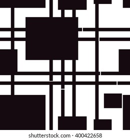 Vector seamless pattern with repeating squares. Regular hipster background. Minimalistic ornament