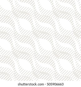 Vector seamless pattern. Repeating striped linear texture. Stylish background with wavy  diagonal stripes.