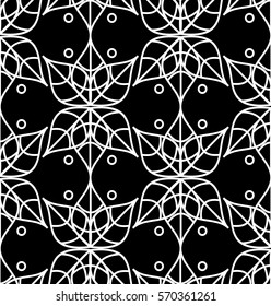 Vector seamless pattern. Repeating Tea Leaves