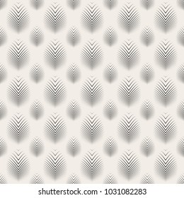 Vector seamless pattern. Repeating texture with stylized leaves.