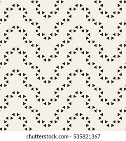Vector seamless pattern. Repeating zigzag texture. Simple graphic background. Trendy hipster geometry.