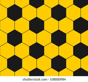 Vector seamless pattern. The pattern resembles a honeycomb and snakeskin. Yellow background.