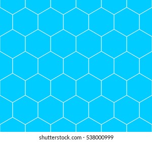 Vector seamless pattern. The pattern resembles a honeycomb and snakeskin. Blue background.