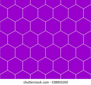 Vector seamless pattern. The pattern resembles a honeycomb and snakeskin. Purple background.