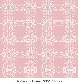 Vector seamless pattern resembling a robot's face on a pink background