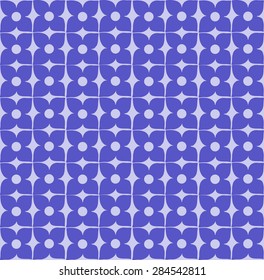 Vector seamless pattern of retro flowers