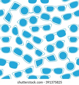 Vector seamless pattern of retro glasses vector Illustration
