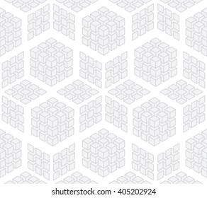 Vector seamless pattern with rhombus and diamond shapes