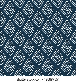 Vector seamless pattern with rhombuses. 