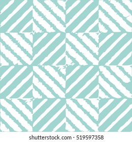 Vector seamless pattern with rhombuses. Abstract background made using of brush smears. Monochrome hand drawn texture. Trendy hipster print. Modern graphic design.