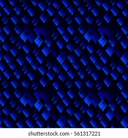 Vector seamless pattern with rhombuses Abstract blue background