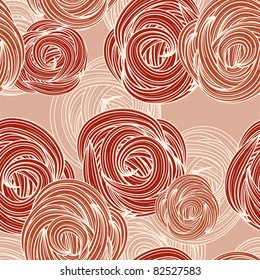 vector seamless pattern with roses