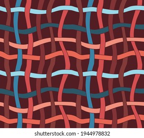 vector seamless pattern of rough gitter in orange and blue colours, main colour is orange