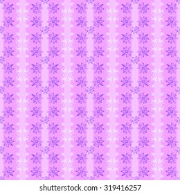 Vector seamless pattern of roughly painted small flowers on a pink background.