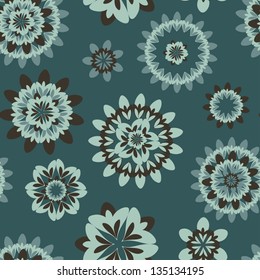 Vector seamless pattern with round ornaments