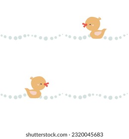 Vector seamless pattern with rubber ducks