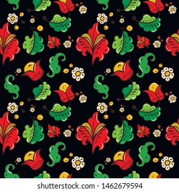 Vector seamless pattern in russian traditional style.