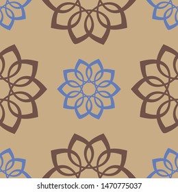 vector seamless pattern sand and steel floral