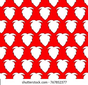 Vector Seamless pattern of Santa moustache and beards. Christmas background for your festive design.