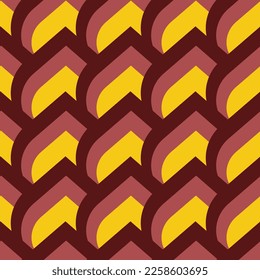 Vector seamless pattern with scales in groovy retro style. Background, wallpaper, paper or textile print.