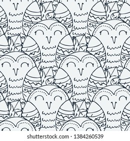 Vector seamless pattern in scandinavian stile. Backdrop for children textiles wrapping paper. Modern background bright design