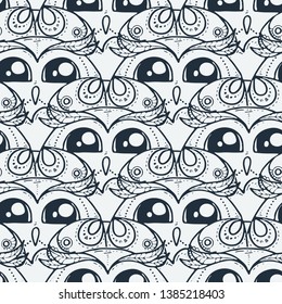 Vector seamless pattern in scandinavian stile. Backdrop for children textiles wrapping paper. Modern background bright design