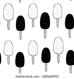 Vector seamless pattern in Scandinavian style. Cream. Minimalism