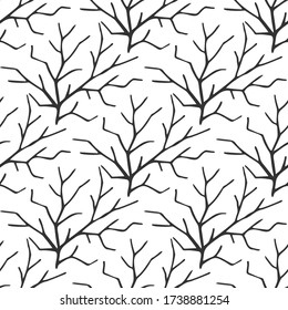 Vector seamless pattern in Scandinavian style with branches