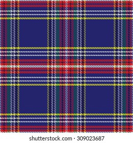 vector seamless pattern Scottish tartan, blue and green,  yellow and red