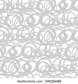Vector seamless pattern with scribbles. Abstract hand drawn background for design and decoration textile, covers, package, wrapping paper