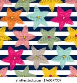 Vector seamless pattern of sea.