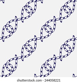 Vector seamless pattern with sea elements: rope. Endless repeating print background texture. Fabric design. Vector pattern
