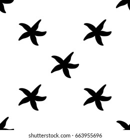 Vector seamless pattern with sea symboles. Marine and nautical backgrounds. Sea theme. Background for textile printing and wrapping paper. Vector illustration.