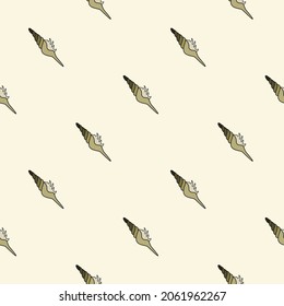 Vector seamless pattern with seashells seamless pattern. Creative design with color seashells on the color background. Vector illustration.Textile pattern, print pattern. Color seashells 