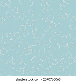 Vector seamless pattern from semiabstract blossom. Fashionable colours. Floral background for swimsuit, textile, wallpaper, print, gift wrap, scrapbooking, decoupage.