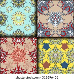 Vector seamless pattern set