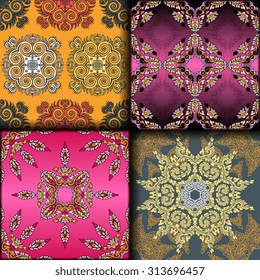 Vector seamless pattern set