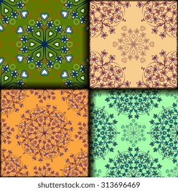 Vector seamless pattern set