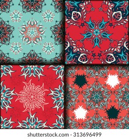Vector seamless pattern set